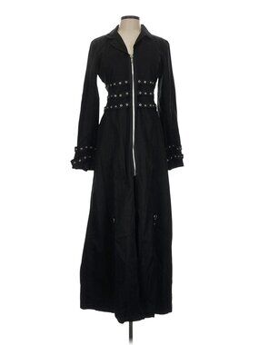 Long Military Corset Coat VINTAGE Y2K GOTHIC PUNK EMO BONDAGE INDUSTRIAL RARE
